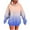 Blue, variant on Cavosen Women's Ombre Hoodies Sweatshirt Kangaroo Pockets Long Sleeve Graphic Pullover Athletic Soft Soft Workout Casual Hoodies