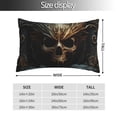 thumbnail image 2 of Kdxio Cotton Pillow Cases 20"x30" Pillowcases,Soft and Breathable Bedroom Pillow Cases-Vintage Ornate Skull-No Pillow Core, 2 of 5