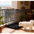 thumbnail image 3 of Dog Crate Wire Metal Dog Kennel w/Leak-Proof Pan & Divider Panel, Double Door Folding Dog Crate for Small, Medium & Large Dog Crate Indoor Cage,30'', 3 of 6