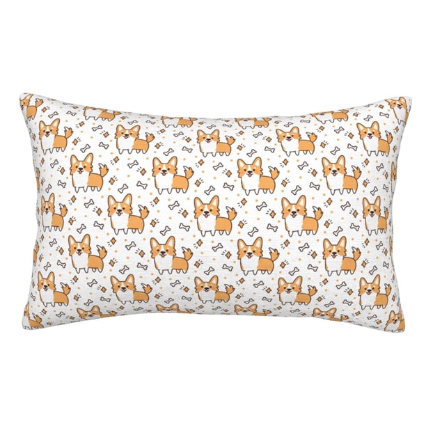 Balery Corgi with Hearts Funda de Cojín Estampada, Regalos para Mujeres, Regalos de Amor para Ella, Regalos para Novia o Esposa, Funda de Almohada-20"x30"