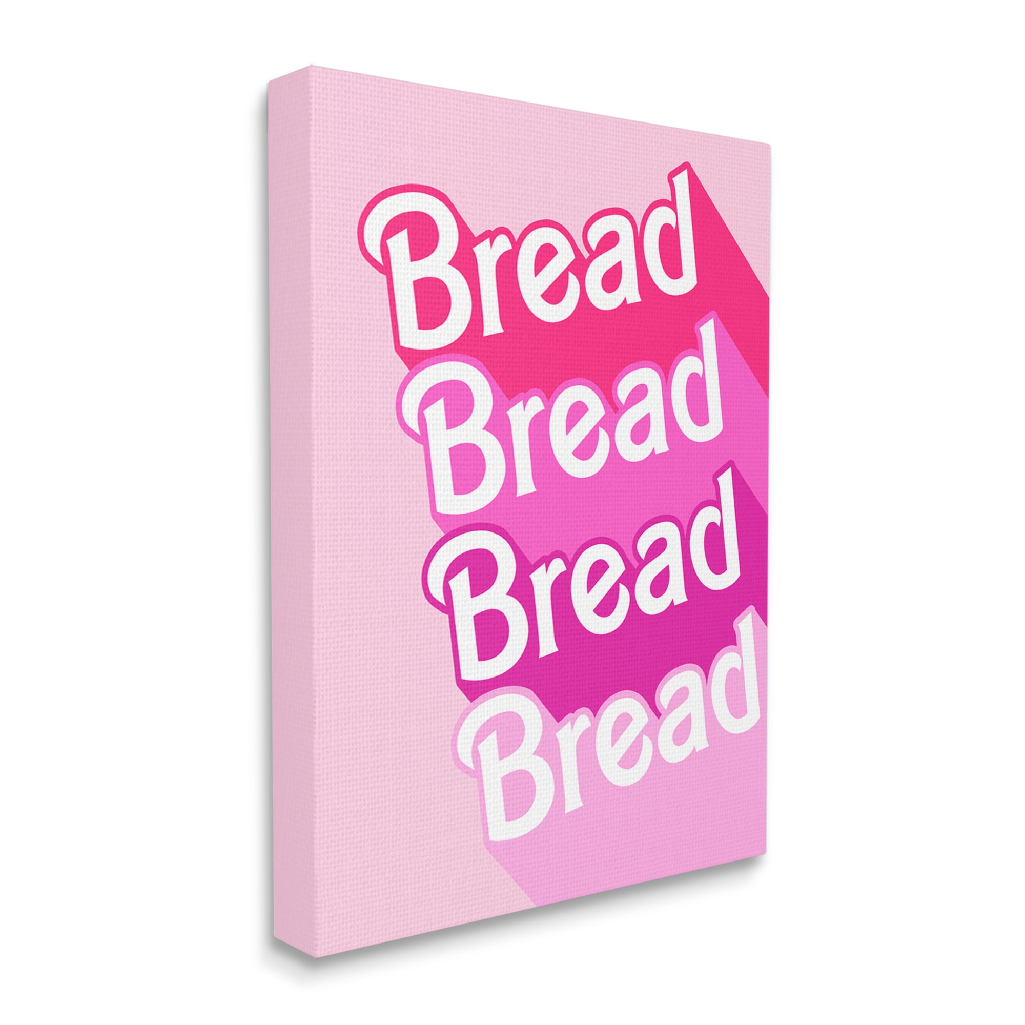 Stupell Industries Bread Pink Phrase Inspirational Painting Gallery Wrapped Canvas Print Wall Art, 30 x 40
