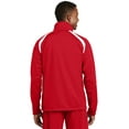 thumbnail image 2 of Sport-Tek JST90 Mens Tricot Track Jacket, True Red & White - 2XL, 2 of 5