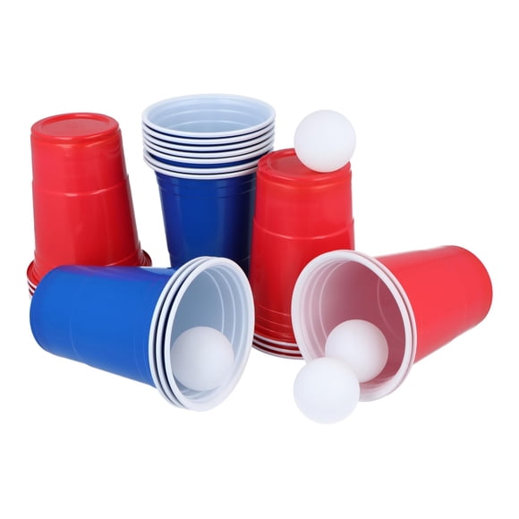 Christmas Toys,Christmas Gifts Toys,Christmas Ideas Toys,Beer Game Set 24-Piece Set 16oz Blue and Red Plastic Cups Game Bar Games for Students Birthday Parties Hen Party Stag Do Drinking Game Game