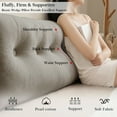 thumbnail image 2 of Lovote Wedge Headboard Reading Pillow 39" x 15.7" x 4.7" Triangular Bolster Backrest Support Cushion for Bed, Sofa, Daybed, Light Gray, 2 of 6