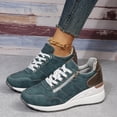 thumbnail image 5 of IUJSOY Wedge Sneakers for Women Suede Breathable Tennis Shoes Lace up Zipper Fashion Sneakers, 5 of 9