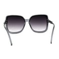 thumbnail image 2 of Womens Oversize 90s Designer Rectangle Butterfly Plastic Sunglasses Slate Smoke, 2 of 4