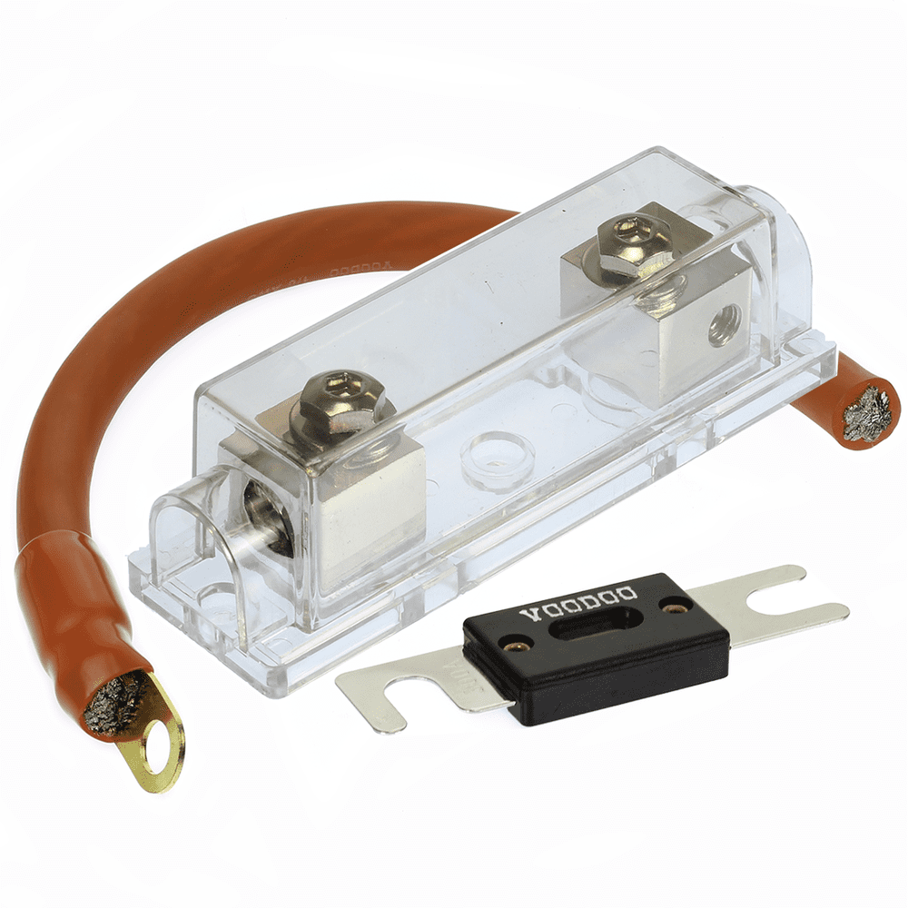 (1) Inline Fuseholder Battery Install Kit 1/0 Gauge 1FT with ANL Fuse (500 Amp Fuse) Walmart