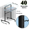 thumbnail image 3 of Ztysn 40 Unit Picture Drying Rack with Lockable Wheels,Easy to Move and Space Saving,Perfect for Classrooms & Studios,Metal/Black, 3 of 8
