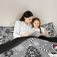 thumbnail image 5 of Feelyou Kawaii Doll Bear Twin Bedding Sets 7-Piece for Kids, Grey Christmas Tree Bedding Comforter Set, Princess Bowknot Reversible Sheet Sets, Lightweight Room Decor, 5 of 8