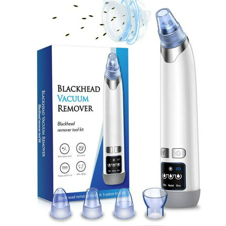 Blackhead Remover, Pore Vacuum Face Cleaner Blackhead Remover kit Pimple Sucker Blackhead Suctioner Vacuum Extractor with Hot Compress - Black Heads Romoval Tool for Women and Men