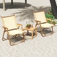 thumbnail image 3 of Folding Camping Chairs Set of 2, Lightweight Aluminum Camp Chairs with Armrests, 400 LBS Capacity, Portable Quick-Dry Outdoor Chairs for Camping, Beach, Backyard, 3 of 9