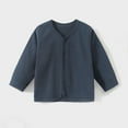 thumbnail image 7 of Toddler Knitted Sweater Button Down Crew Neck Long Sleeve Cardigan Spring Fall Soft Comfy Ribbed Outwear For Boys Girls (2-12 Months, Dark Blue), 7 of 7