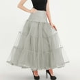 thumbnail image 3 of Mgmyaa Women's Tulle Long Skirt High Waisted Puffy Prom Skirt Mesh Ballerina Skirt Flowy Layered Formal Party Tiered Skirt, 3 of 8