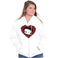 thumbnail image 3 of Betty Boop Heart Wink Blowing Kisses Women Plus Size Zipper Hoodie Brisco Brands 4X, 3 of 4