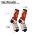 thumbnail image 2 of Kdxio Basketball Shot Print Children's Socks for Daily Wear and Sports Use Colorblock Mid-Calf Design Breathable Material, 2 of 5