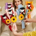 thumbnail image 3 of Wood Graduation Flower Bouquet with Handmade Sunflower and Bear Decor — Durable, Versatile Keepsake for Celebrations and Home Decor, 3 of 5