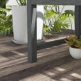 thumbnail image 6 of Barara King Outdoor Bench, Patio Benches for Outdoors,46" Outdoor Garden Bench, Metal Bench, Wood Look Slatted Frame Furniture, Gray, 6 of 11