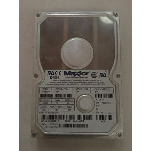 Hdd, 13.6gb,08a 04a 54a;n,j,b,b;dp/n 0008181e;cv08a,(#1308)