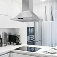 thumbnail image 2 of Pemberly Row Stainless Steel 30" 380 CFM Ducted Island Range Kitchen Hood, 2 of 3