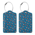thumbnail image 3 of Cauagu Bullfinches Pattern Luggage Tags,Leather Luggage Tags Personalized Luggage Tag Travel Tags Privacy Cover ID Label for Travel Bag Suitcase-2 PCS, 3 of 5