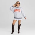 thumbnail image 3 of Women's Gameday Couture Ash Kansas City Chiefs Oversized Easy Energy Ringer Stripe Sweatshirt, 3 of 5