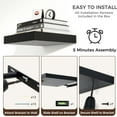 thumbnail image 5 of Floating Shelves for Wall, 48"W x 9"D x 1.5"H, 1 Pack of Long Wall Mounted Engineered Wood Shelves with Invisible Brackets for Living Room, Bedroom, Bathroom, Kitchen Decor and Storage, Black, 5 of 14