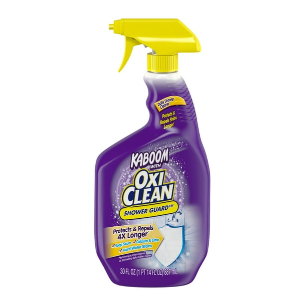 Kaboom Shower Guard Daily Shower Cleaner, 30 fl oz. Protects Repels stains 4X longer by forming