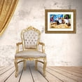 thumbnail image 3 of West, Ronald 32x23 Gold Ornate Wood Framed with Double Matting Museum Art Print Titled - Poker at Cafe de Vinci, 3 of 4
