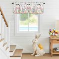thumbnail image 6 of Valance Curtains for Kitchen Windows Happy Easter Bunny Tail Eggs Rod Pocket Valance Watercolor Flower Gray Buffalo Short Window Curtain Topper for Bedroom Living Room Bathroom 42x12in,1&nbsp;Panel, 6 of 9
