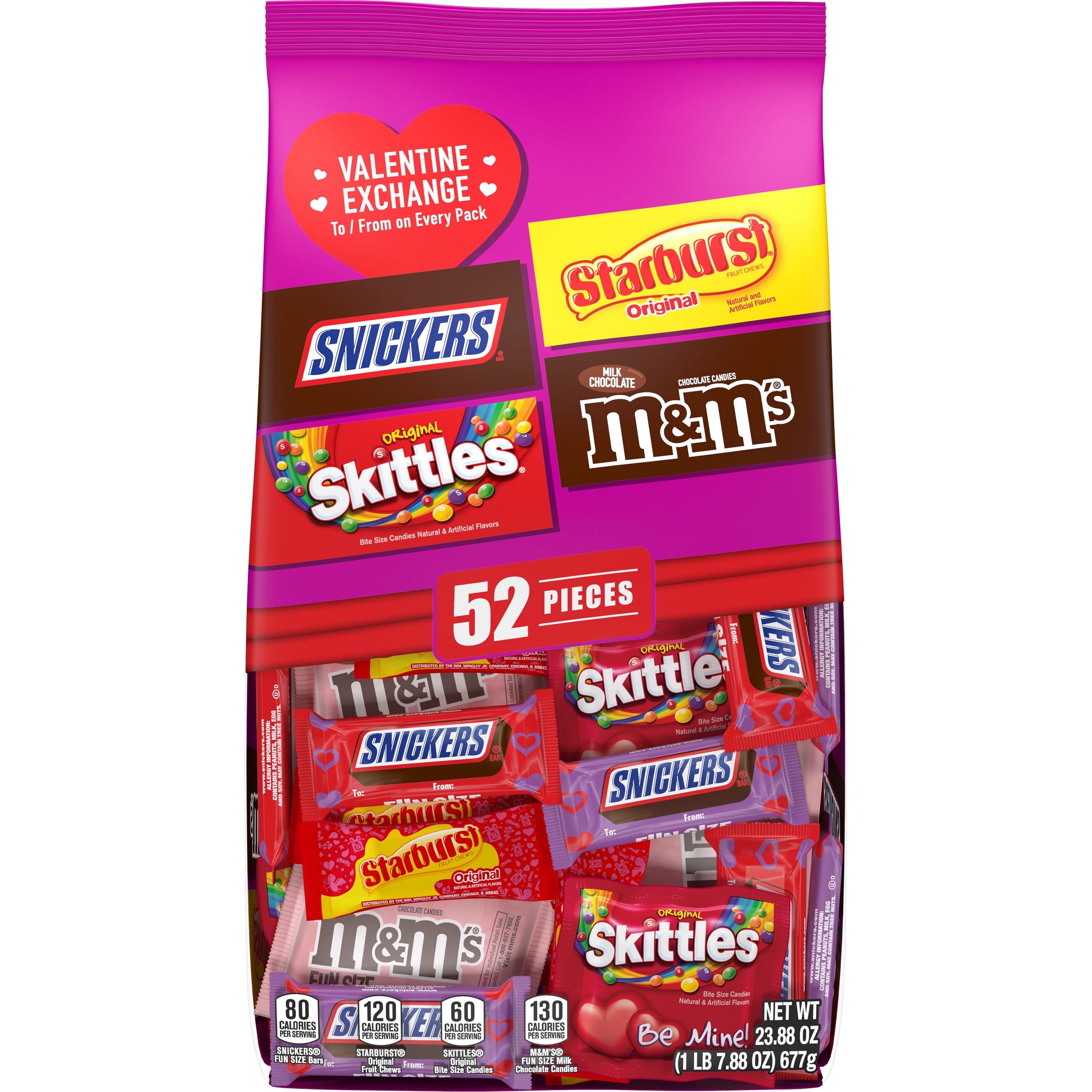 M&M's Milk Chocolate Fun Size Candies Valentine Exchange Bag, 27 ct - Kroger