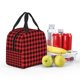 thumbnail image 5 of Disketp Buffalo Plaid Red Black Bolsa Térmica para Almuerzo para Hombre y Mujer, Ideal para Trabajo, Senderismo y Picnic, 5 of 8