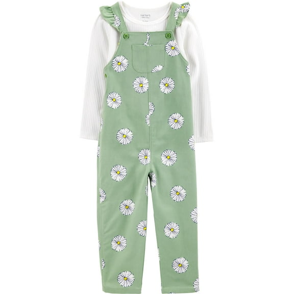 Carter's Child of Mine Baby and Toddler Girl, Overalls Set, 2-Piece, Sizes 18M-4T