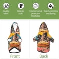 thumbnail image 6 of Honeii Psychedelic Band Hotdog Art Print Small Dog Hoodies Pet Hooded Sweatshirts Fall Winter Puppy Cat Sweaters Warm Clothes for Small Dogs Outfits Costume-Medium, 6 of 7