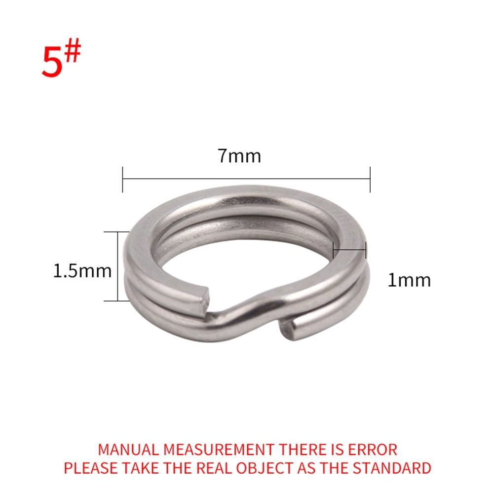 Leke Stainless Steel Split Ring Fishing Connector Double Split Snap