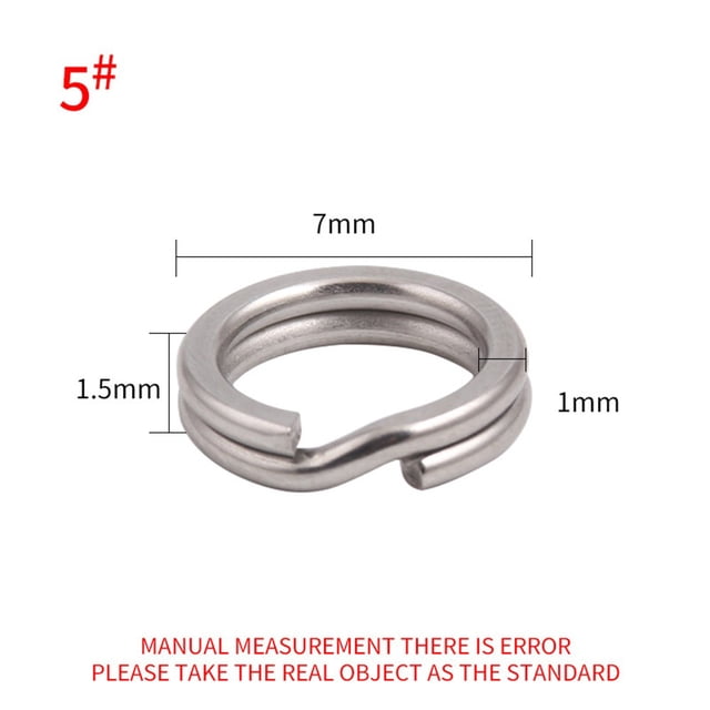 Lefu Acier Inoxydable Split Ring Connecteur de Pêche Double Split Snap Leurre Accessoires