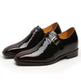 thumbnail image 4 of CMR CHAMARIPA Men's Height Increasing Monk Elevator Dress Shoes For Men Calfskin Leather 8CM / 3.15 Inches, 4 of 5
