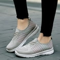 thumbnail image 2 of Siilsaa Womens Walking Sneakers Wide Width Slip-On Sneaker Grey,7.5, 2 of 5