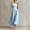 Sky Blue, variant on Dolkfu Short Sleeve Women'S Summer Dresses Cotton Blend Yellow Waist Cinched Boat Neck Long Fit & Flare Dresses Solid Regular Casual Dresses Khaki,L