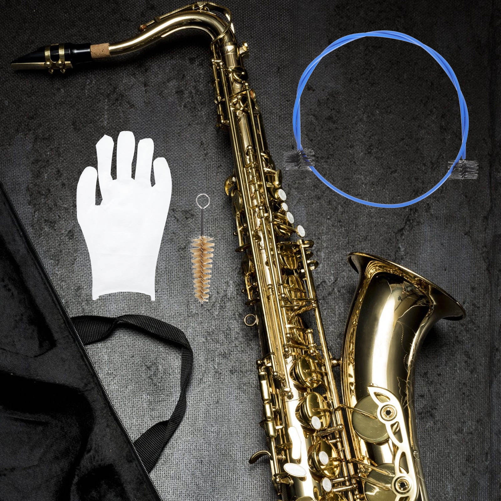 LIFKOME Wind Instrument Cleaning Brush Assorted Color Easy to Use for Saxophone 2Sets