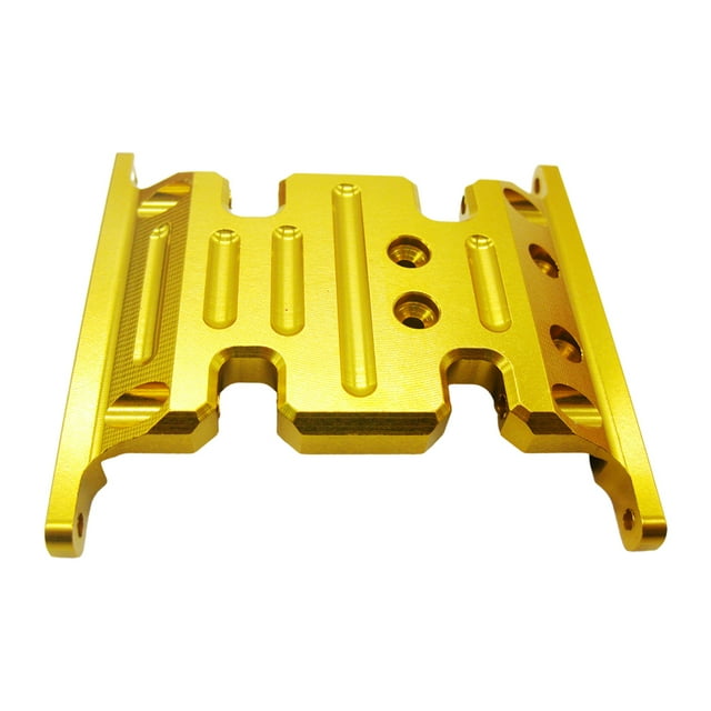 Xingzhi Aluminum Alloy Gear Box Mount Plate For 1/10 AXIAL SCX10 Rock Crawler Durable And Dependable RC Gear Box Bracket Golden 1Set