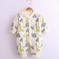 thumbnail image 2 of CAUYDY 3 6 9 Months 1T 2T Clothes for Baby Boys Newborn Sleepers Preemie Long Sleeve Bodysuit Fall Winter Infant Boy Romper Toddler One-Pieces Light Yellow for Sizes 0-3 Months, 2 of 4