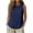 Navy, variant on Tank Tops for Women Sleeveless Solid Color Round Neck Bust Pleated Loose Casual Blouse
