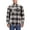 Khaki/Grey, variant on Men’s Snap Button Long Sleeve Plaid Soft 100% Cotton Flannel Button Up Shirt (Red/Black, L)