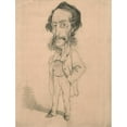 thumbnail image 2 of Claude Monet 19x24 Black Ornate Framed Double Matted Museum Art Print Titled: Caricature of Mario Uchard (C. 1858), 2 of 5