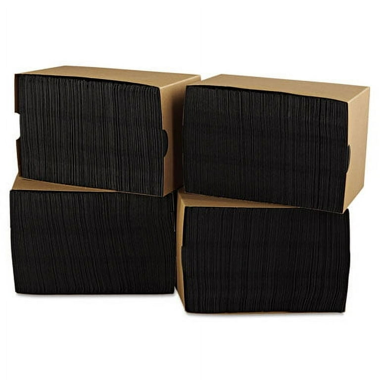 Beverage Napkins, 2-Ply, 9 1/2 x 9 1/2, Black, 1000/Carton Beverage Napkins, 2-Ply, 9 1/2 x 9 1/2, Black, 1000/Carton