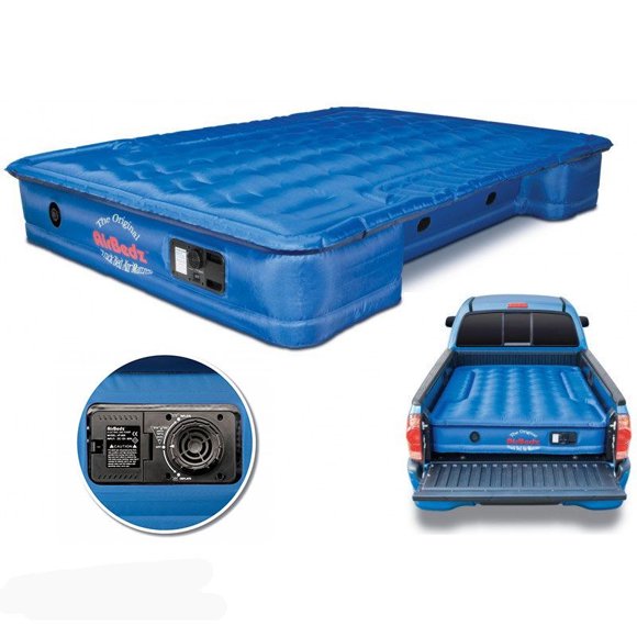 AirBedz Truck Bed Air Mattress PPI-101 Original Series; Full Size; Built-In Rechargeable Battery Powered Air Pump; Heavy Duty Nylon; Blue; With Storage Bag and Patch Kit
