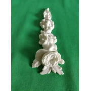 Shabby Chic Carved Swag White Tear Drop Diy Architectural Furniture Applique