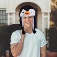 thumbnail image 4 of Gorro de invierno de peluche con forma de pingüino de dibujos animados, ideal para fiestas. Gorro divertido para fiestas, cálido y con protección para las orejas., 4 of 7