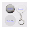 thumbnail image 3 of 1-1/2" 37mm 100 Sets KeyChain Button Parts DIY Button Badge Sublimation For Button Maker Machine ,Reuse, 3 of 3