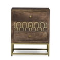 thumbnail image 2 of Iron - Framed Side Table / Bedroom Storage / Mid - Century Modern Influence, 2 of 5